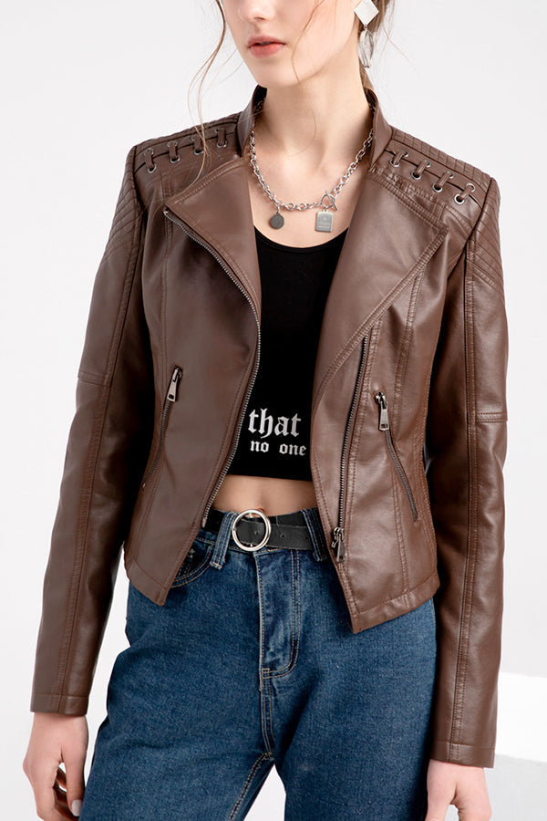Leather Slim Fit Jacket