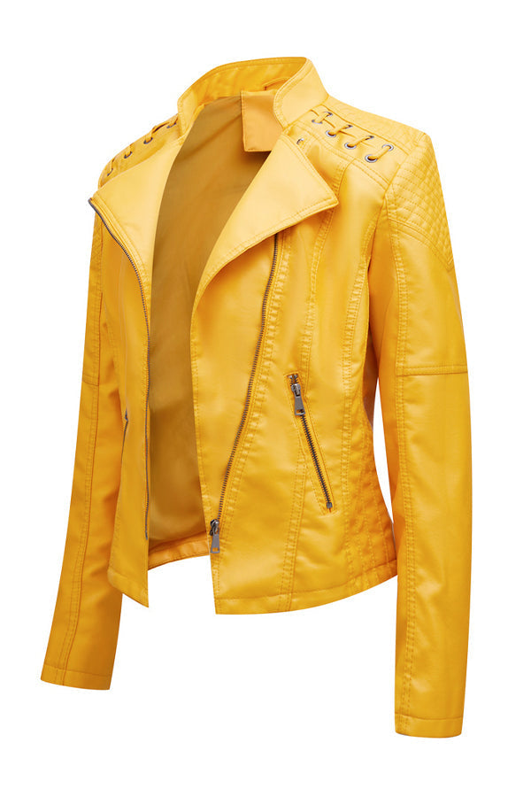Leather Slim Fit Jacket