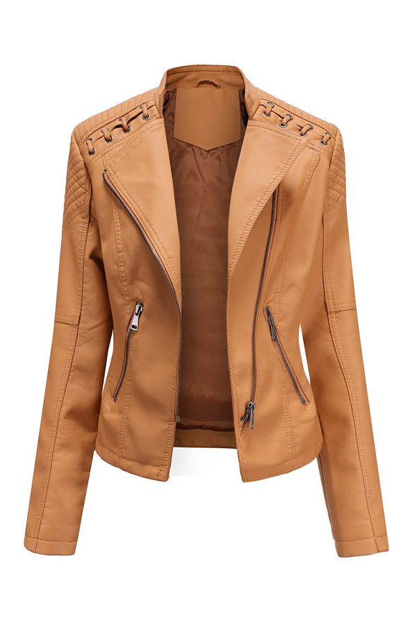 Leather Slim Fit Jacket