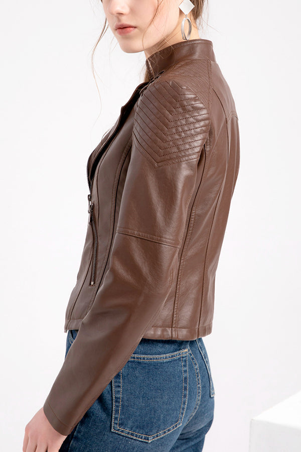 Leather Slim Fit Jacket