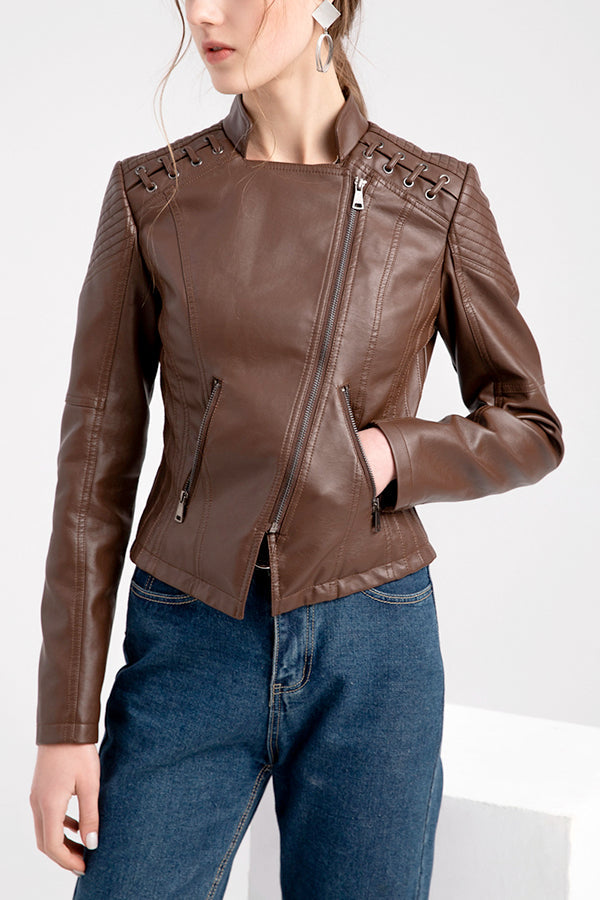 Leather Slim Fit Jacket