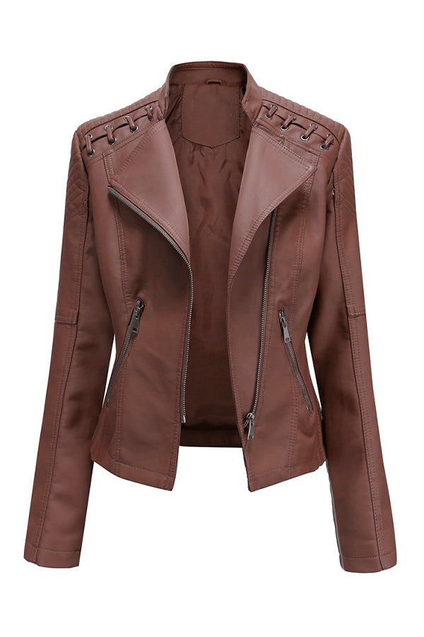 Leather Slim Fit Jacket