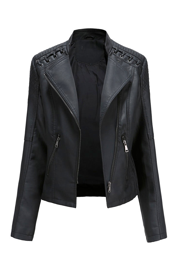 Leather Slim Fit Jacket