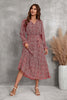 Floral Wrap Midi Dress