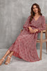 Floral Wrap Midi Dress