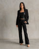 Black Interlock Trousers