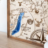 Sawtooth Map Sign | Framed Wall Art