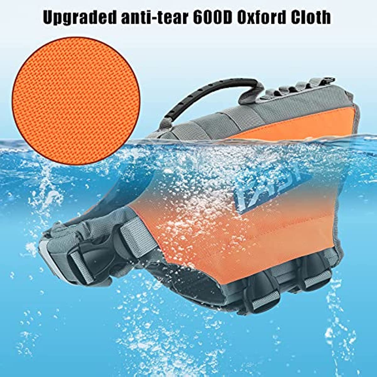 Reflective Dog Life Jacket with Rescue Handle